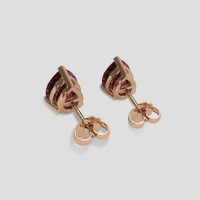 <span>2.90</span>&nbsp;<span class="tooltip-light">Ct.Tw.<span class="tooltiptext">Total Carat Weight</span></span> Purplish Red Garnet Earrings, 14K Rose Gold 4