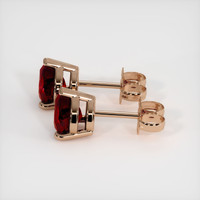 <span>1.12</span>&nbsp;<span class="tooltip-light">Ct.Tw.<span class="tooltiptext">Total Carat Weight</span></span> Ruby Earrings, 14K Rose Gold 3