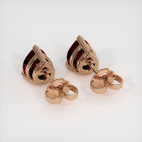 <span>1.12</span>&nbsp;<span class="tooltip-light">Ct.Tw.<span class="tooltiptext">Total Carat Weight</span></span> Ruby Earrings, 14K Rose Gold 4