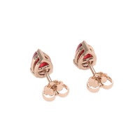 <span>2.22</span>&nbsp;<span class="tooltip-light">Ct.Tw.<span class="tooltiptext">Total Carat Weight</span></span> Ruby Earrings, 14K Rose Gold 4