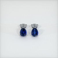 <span>1.56</span>&nbsp;<span class="tooltip-light">Ct.Tw.<span class="tooltiptext">Total Carat Weight</span></span> Sapphire Earrings, 14K White Gold 1