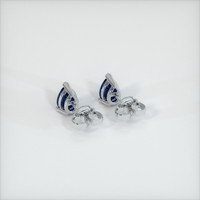 <span>1.10</span>&nbsp;<span class="tooltip-light">Ct.Tw.<span class="tooltiptext">Total Carat Weight</span></span> Sapphire Earrings, 14K White Gold 4