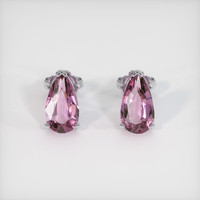 3.48 Ct.Tw. Gemstone Earrings, 14K White Gold 1