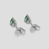 <span>0.66</span>&nbsp;<span class="tooltip-light">Ct.Tw.<span class="tooltiptext">Total Carat Weight</span></span> Emerald Earrings, 18K White Gold 4