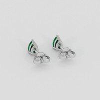 <span>0.73</span>&nbsp;<span class="tooltip-light">Ct.Tw.<span class="tooltiptext">Total Carat Weight</span></span> Emerald Earrings, 18K White Gold 4
