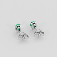 <span>0.64</span> <span class="tooltip-light">Ct.Tw.<span class="tooltiptext">Total Carat Weight</span></span> Emerald Earrings, 18K White Gold 4