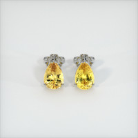 <span>3.23</span>&nbsp;<span class="tooltip-light">Ct.Tw.<span class="tooltiptext">Total Carat Weight</span></span> Sapphire Earrings, 18K White Gold 1