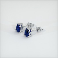 1.56 Ct.Tw. Blue Sapphire Earrings, 18K White Gold 2