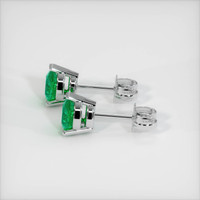 Emerald Earrings 0.70 Ct.Tw.Total Carat Weight 18K White Gold Preview
