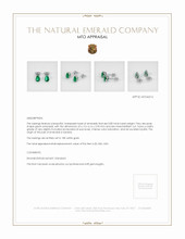 Emerald Earrings 0.80 Ct.Tw.Total Carat Weight, 18K White Gold Appraisal