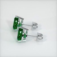 <span>2.96</span>&nbsp;<span class="tooltip-light">Ct.Tw.<span class="tooltiptext">Total Carat Weight</span></span> Emerald Earrings, 18K White Gold 3