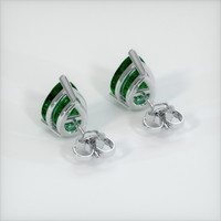 <span>2.96</span>&nbsp;<span class="tooltip-light">Ct.Tw.<span class="tooltiptext">Total Carat Weight</span></span> Emerald Earrings, 18K White Gold 4