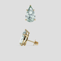 <span>6.38</span> <span class="tooltip-light">Ct.Tw.<span class="tooltiptext">Total Carat Weight</span></span> Blue Paraiba Tourmaline Earrings, 14K Yellow Gold 2