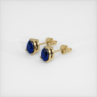 <span>1.56</span>&nbsp;<span class="tooltip-light">Ct.Tw.<span class="tooltiptext">Total Carat Weight</span></span> Sapphire Earrings, 14K Yellow Gold 2