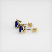 <span>1.56</span>&nbsp;<span class="tooltip-light">Ct.Tw.<span class="tooltiptext">Total Carat Weight</span></span> Sapphire Earrings, 14K Yellow Gold 3