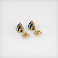 <span>1.56</span>&nbsp;<span class="tooltip-light">Ct.Tw.<span class="tooltiptext">Total Carat Weight</span></span> Sapphire Earrings, 14K Yellow Gold 4