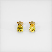 <span>1.57</span>&nbsp;<span class="tooltip-light">Ct.Tw.<span class="tooltiptext">Total Carat Weight</span></span> Sapphire Earrings, 14K Yellow Gold 1