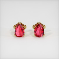 <span>0.63</span>&nbsp;<span class="tooltip-light">Ct.Tw.<span class="tooltiptext">Total Carat Weight</span></span> Ruby Earrings, 14K Yellow Gold 1