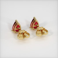 <span>1.21</span>&nbsp;<span class="tooltip-light">Ct.Tw.<span class="tooltiptext">Total Carat Weight</span></span> Ruby Earrings, 14K Yellow Gold 4