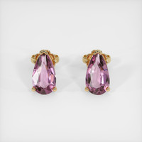 3.48 Ct.Tw. Gemstone Earrings, 14K Yellow Gold 1