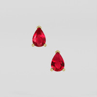 <span>0.88</span>&nbsp;<span class="tooltip-light">Ct.Tw.<span class="tooltiptext">Total Carat Weight</span></span> Ruby Earrings, 14K Yellow Gold 1