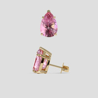<span>7.53</span> <span class="tooltip-light">Ct.Tw.<span class="tooltiptext">Total Carat Weight</span></span> Pink Topaz Earrings, 14K Yellow Gold 2