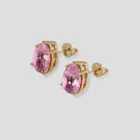 <span>7.53</span> <span class="tooltip-light">Ct.Tw.<span class="tooltiptext">Total Carat Weight</span></span> Pink Topaz Earrings, 14K Yellow Gold 3