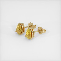 <span>3.23</span>&nbsp;<span class="tooltip-light">Ct.Tw.<span class="tooltiptext">Total Carat Weight</span></span> Sapphire Earrings, 18K Yellow Gold 2