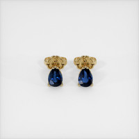 <span>1.10</span>&nbsp;<span class="tooltip-light">Ct.Tw.<span class="tooltiptext">Total Carat Weight</span></span> Sapphire Earrings, 18K Yellow Gold 1