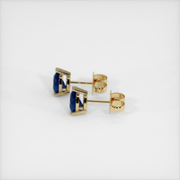 <span>1.10</span>&nbsp;<span class="tooltip-light">Ct.Tw.<span class="tooltiptext">Total Carat Weight</span></span> Sapphire Earrings, 18K Yellow Gold 3