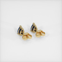 <span>1.10</span>&nbsp;<span class="tooltip-light">Ct.Tw.<span class="tooltiptext">Total Carat Weight</span></span> Sapphire Earrings, 18K Yellow Gold 4