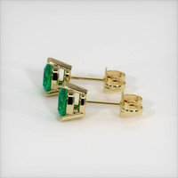 Emerald Earrings 0.80 Ct.Tw.Total Carat Weight, 18K Yellow Gold Preview