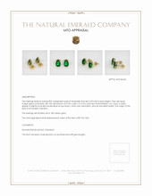 Emerald Earrings 2.53 Ct.Tw.Total Carat Weight, 18K Yellow Gold Appraisal