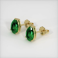 Emerald Earrings 2.53 Ct.Tw.Total Carat Weight, 18K Yellow Gold Preview