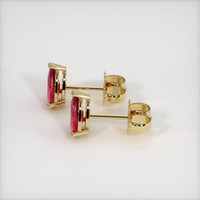 <span>1.21</span>&nbsp;<span class="tooltip-light">Ct.Tw.<span class="tooltiptext">Total Carat Weight</span></span> Ruby Earrings, 18K Yellow Gold 3