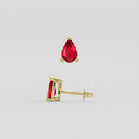 <span>0.88</span>&nbsp;<span class="tooltip-light">Ct.Tw.<span class="tooltiptext">Total Carat Weight</span></span> Ruby Earrings, 18K Yellow Gold 2