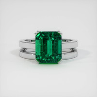 4.25 Ct. Emerald Ring, Platinum 950 1