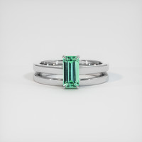 0.81 Ct. Emerald Ring, Platinum 950 1