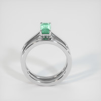 0.81 Ct. Emerald Ring, Platinum 950 3