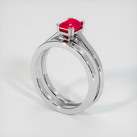 1.14 Ct. Ruby Ring, Platinum 950 2