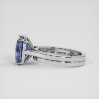 5.68 Ct. Greyish Blue Sapphire Ring, Platinum 950 4