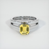 2.05 Ct. Yellow Sapphire Ring, Platinum 950 1