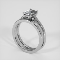 2.51 Ct. White Sapphire Ring, 10K White Gold 2