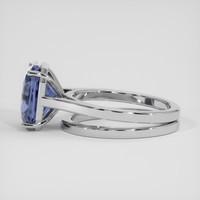 5.68 Ct. Greyish Blue Sapphire Ring, 14K White Gold 4