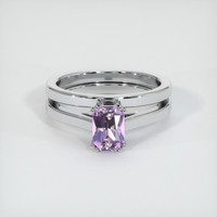 1.04 Ct. Sapphire Ring, 14K White Gold 1