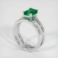 1.59 Ct. Emerald Ring, 18K White Gold 2