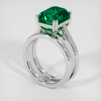 4.25 Ct. Emerald Ring, 18K White Gold 2