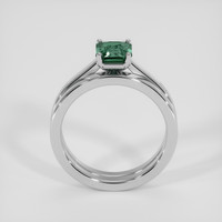 1.77 Ct. Bluish Green Sapphire Ring, 18K White Gold 3