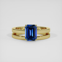 1.59 Ct. Blue Sapphire Ring, 14K Yellow Gold 1