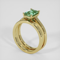 1.75 Ct. Bluish Green Sapphire Ring, 14K Yellow Gold 2